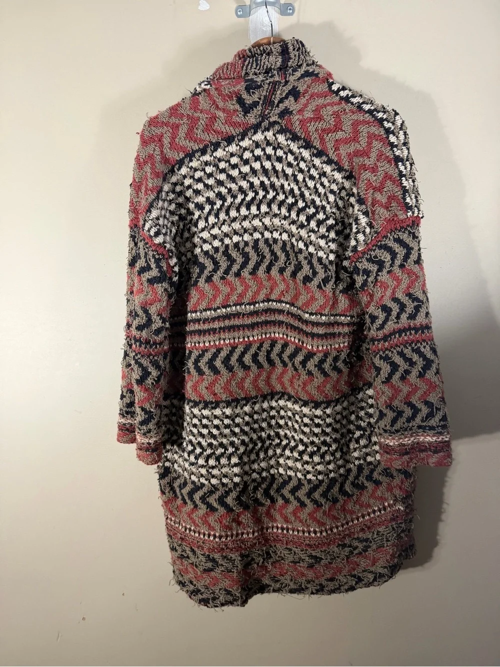 Free People Lona Long Fringe Southwestern Boho Cardigan Size XS